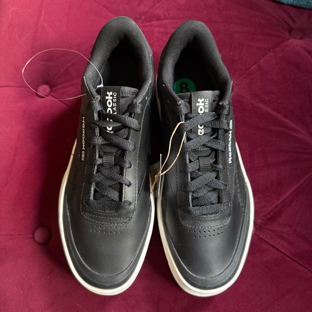 Reebok - Club C Double Geo Platform Sneaker - Black/White - Women’s 8 - Picture 7 of 9
